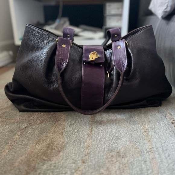 Made in Italy Vintage Brown Slouchy Leather Large Shoulder Bag - Picture 4 of 15
